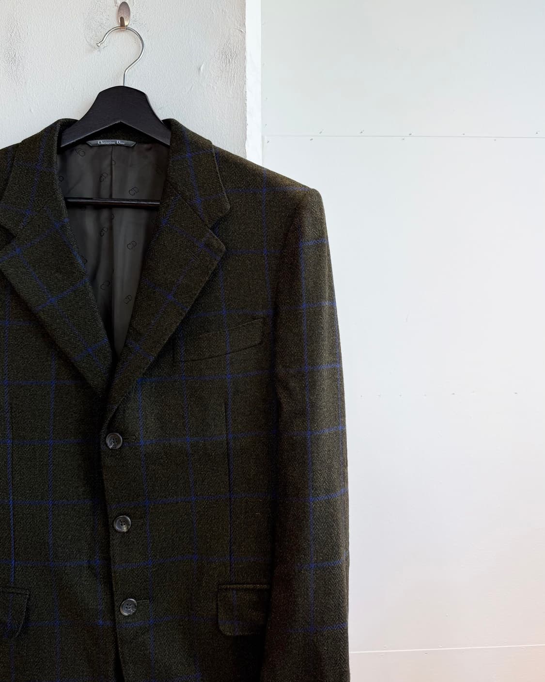 크리스찬 디올 부티크 카키 체크 3b 블레이저 자켓  상품이미지5