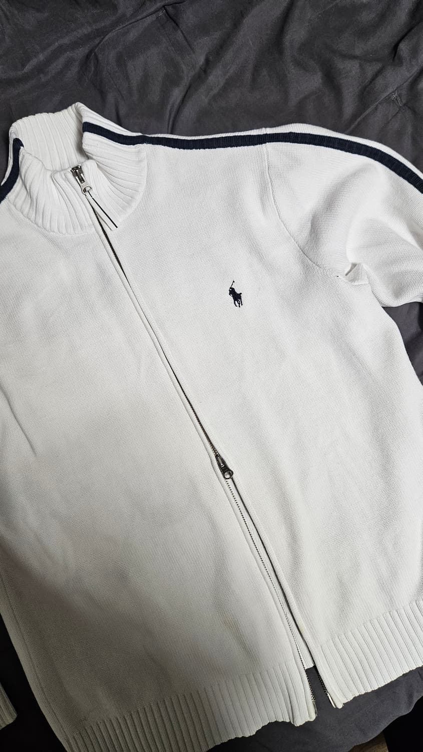 폴로 화이트 트랙 져지탑 L 상품이미지1