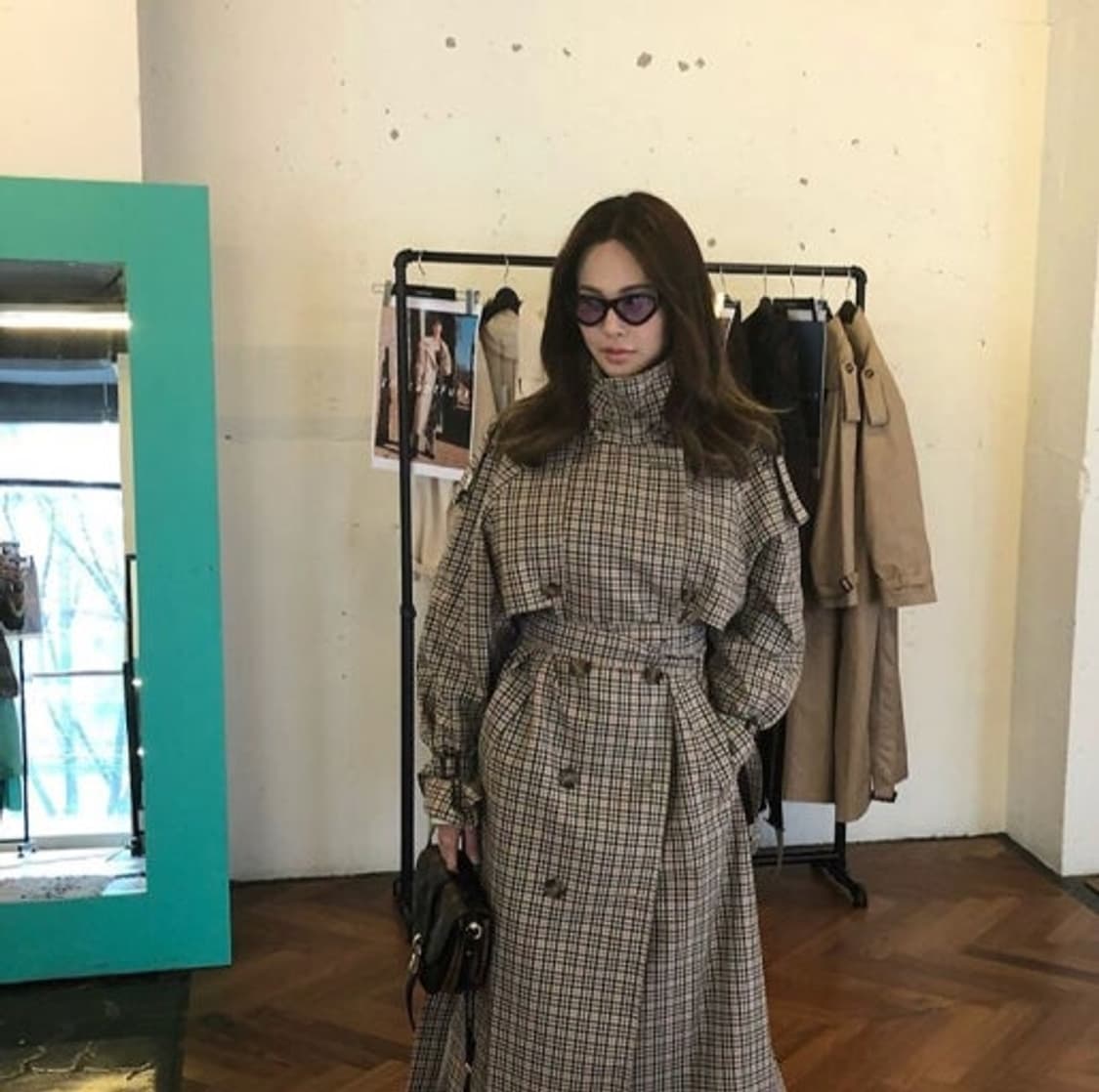 인스턴트펑크 체크 트렌치코트  상품이미지7