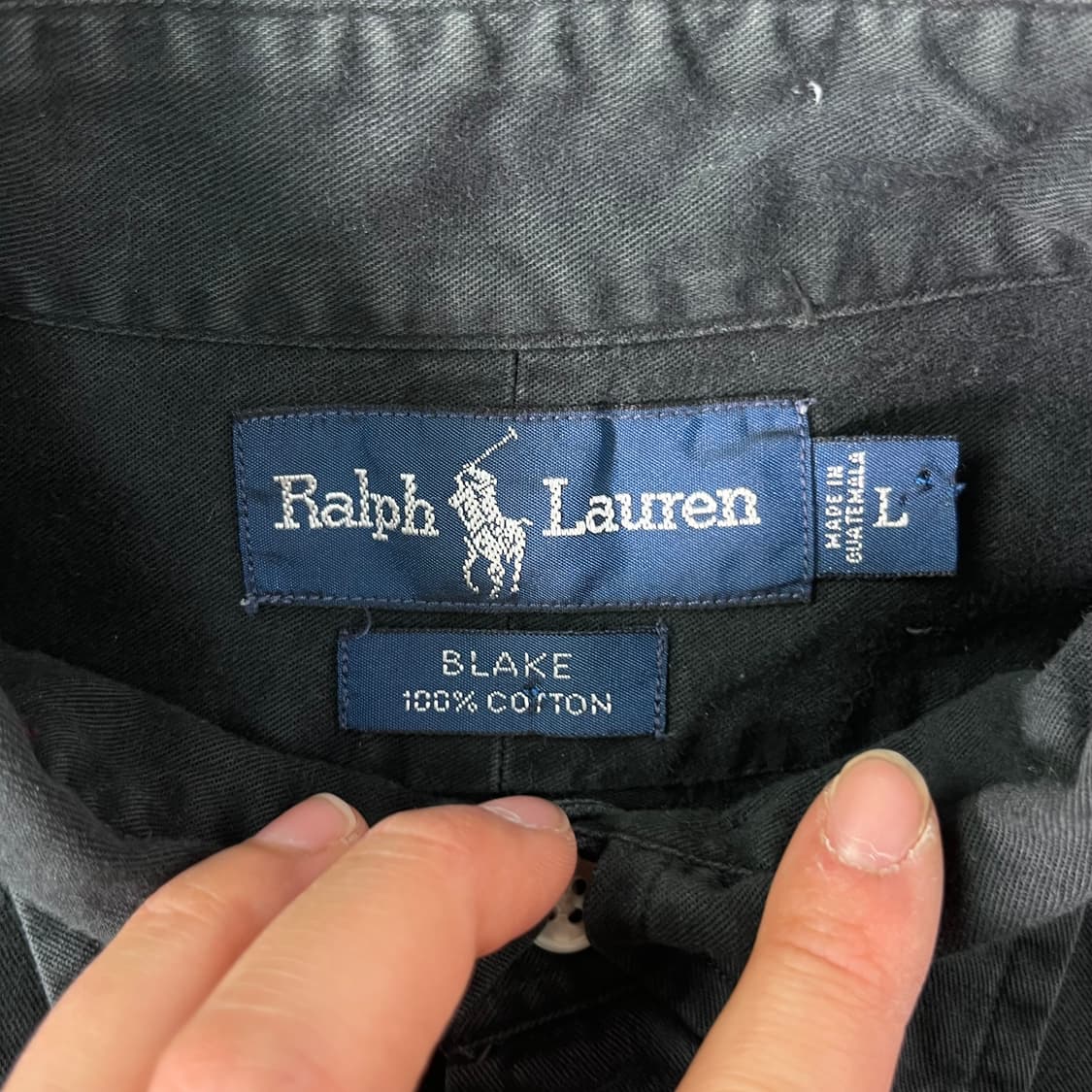 105 폴로 랄프로렌 코튼 블랙 셔츠 상품이미지4