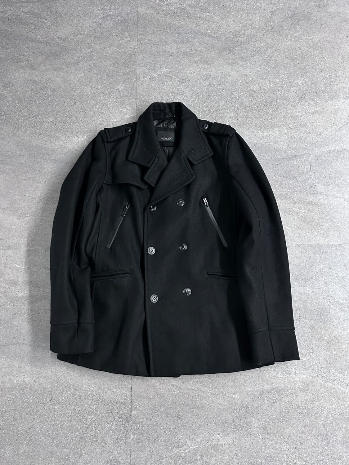 자라 하리넥 더블 브레스티드 울 코트 상품이미지6