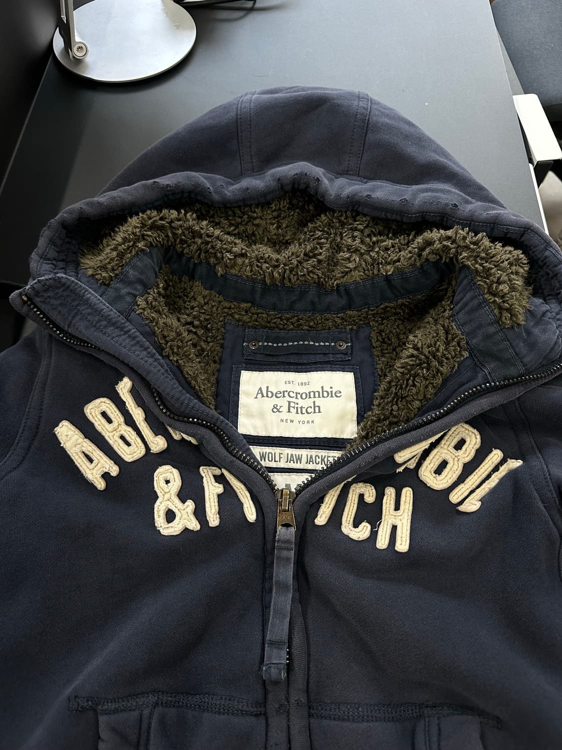 아베크롬비 울프죠 데미지 퍼 후드자켓 상품이미지7