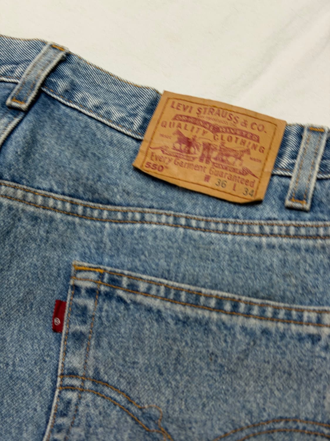 [36X34] 90s 리바이스 550 블랭크탭 와이드 배기진 상품이미지3