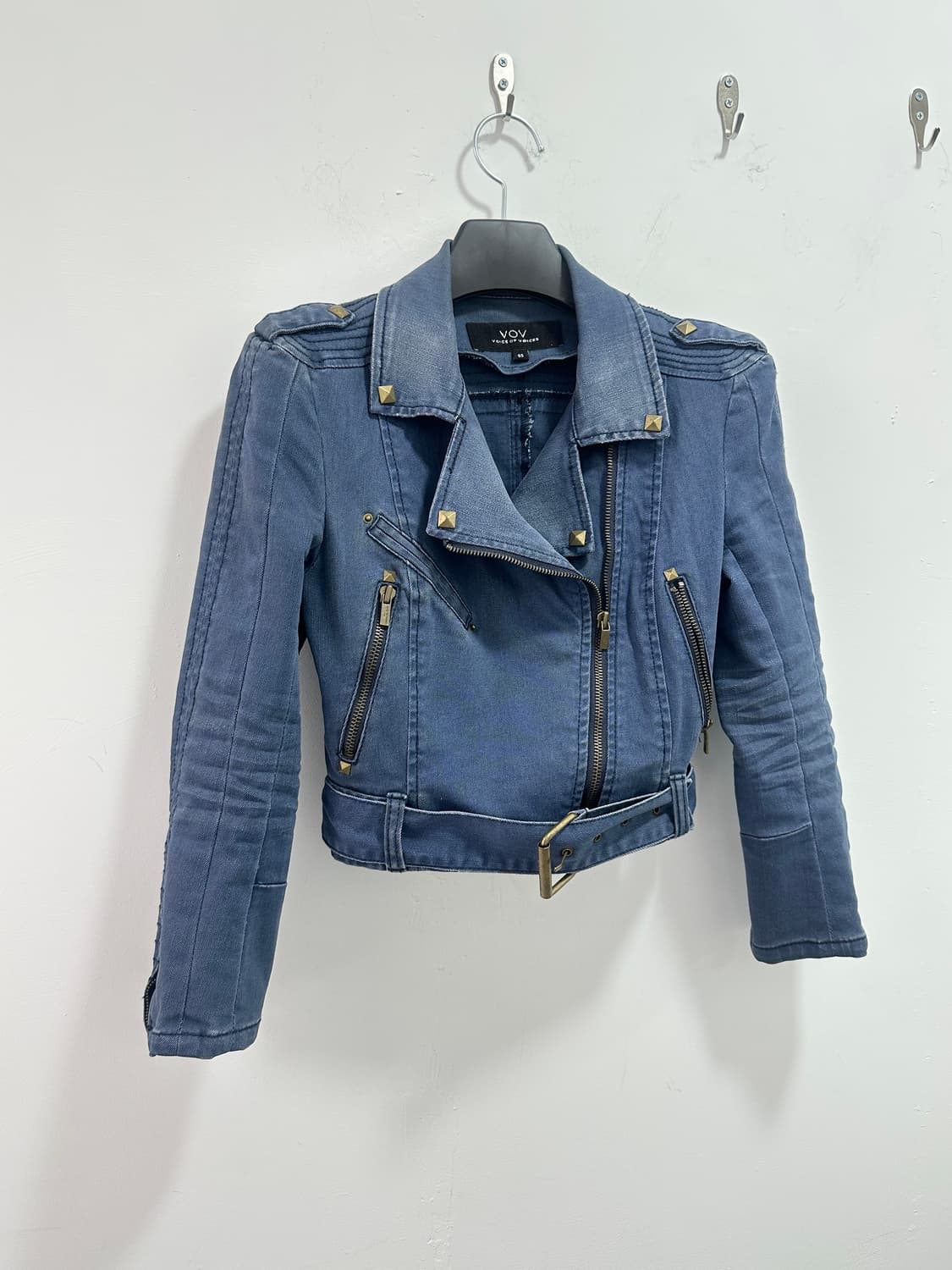 Stud belted rider washing jacket 상품이미지4
