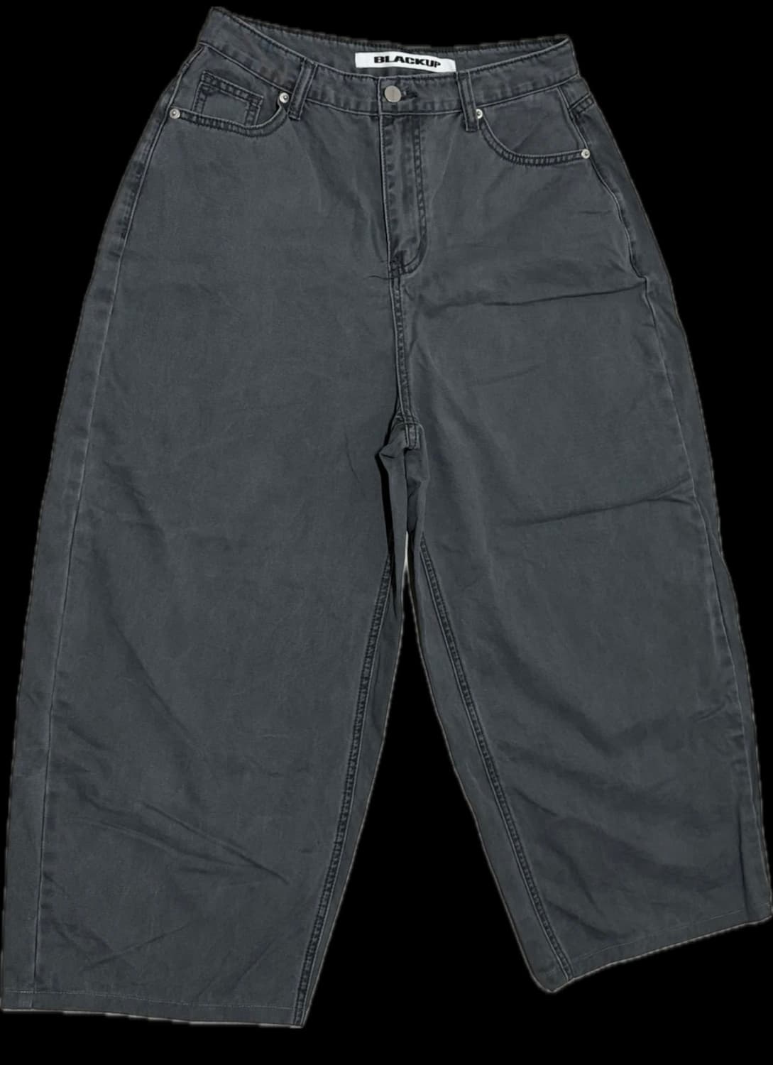 블랙업 링코 벌룬 와이드 코튼 팬츠 블랙, 그레이 s사이즈 상품이미지6