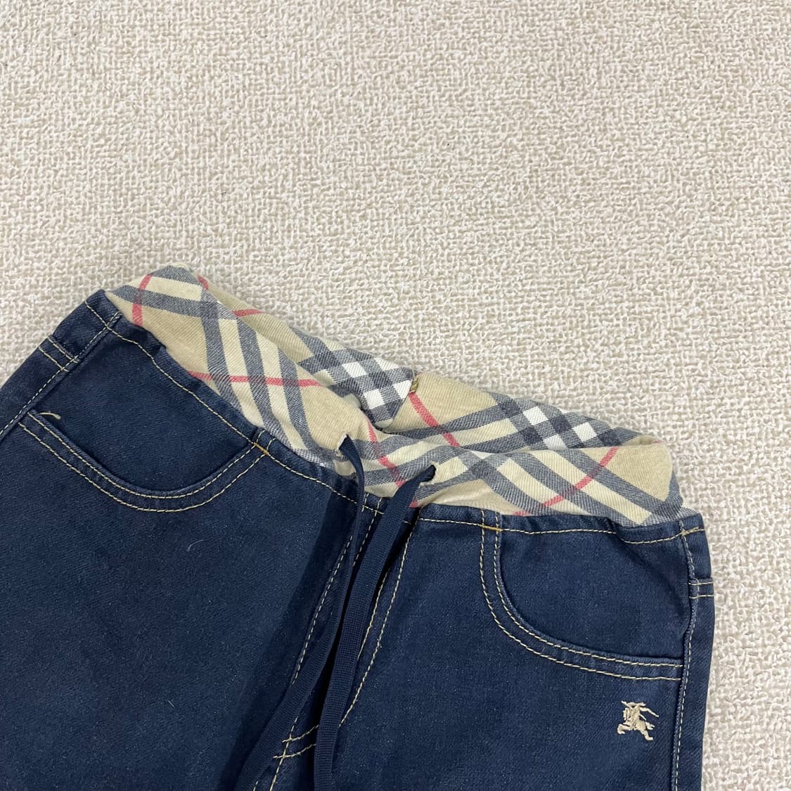 12 고급 키즈 체크 롤업 바지 0123M 상품이미지2