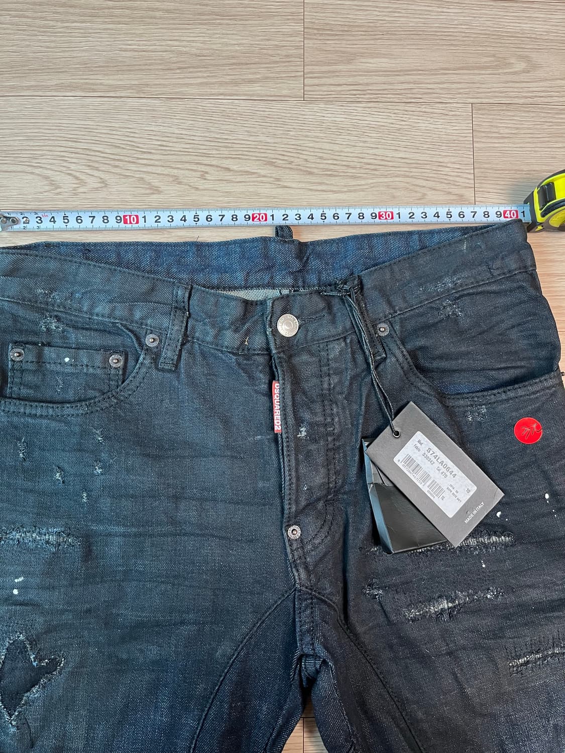 디스퀘어드2 타이디 바이커 진 블랙 46사이즈 정품 상품이미지5