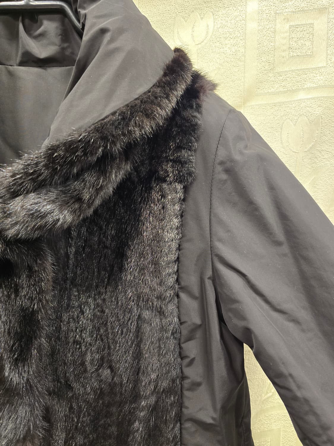 요하넥스 johanex 양면 블랙 밍크 롱 코트 94(66) 상품이미지3