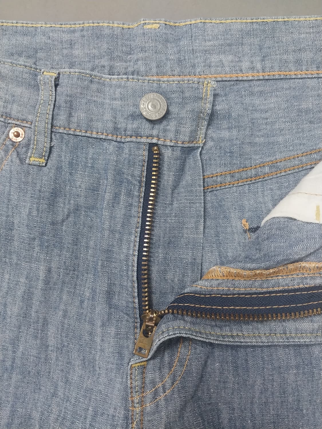 [34] 리바이스 522 R탭 린넨 셀비지 슬림 테이퍼드 쇼츠 반바지 상품이미지6