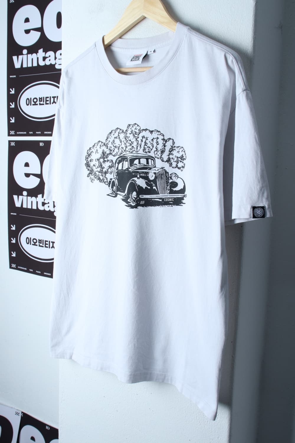 (XL-2XL) 비전스트릿웨어 반팔 티셔츠 그래픽 화이트-H32569 상품이미지1