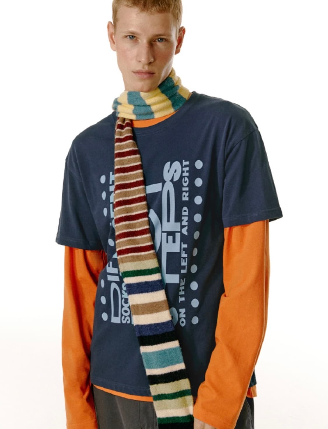 테켓 레이어드 D.C. duo pack 롱슬리브 오렌지 L size 상품이미지1