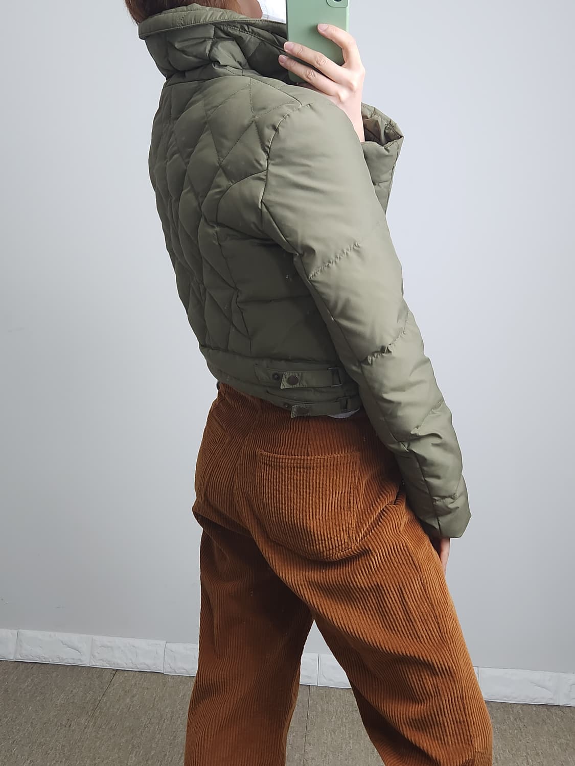 다운 퀼팅 하이넥 패딩 상품이미지3