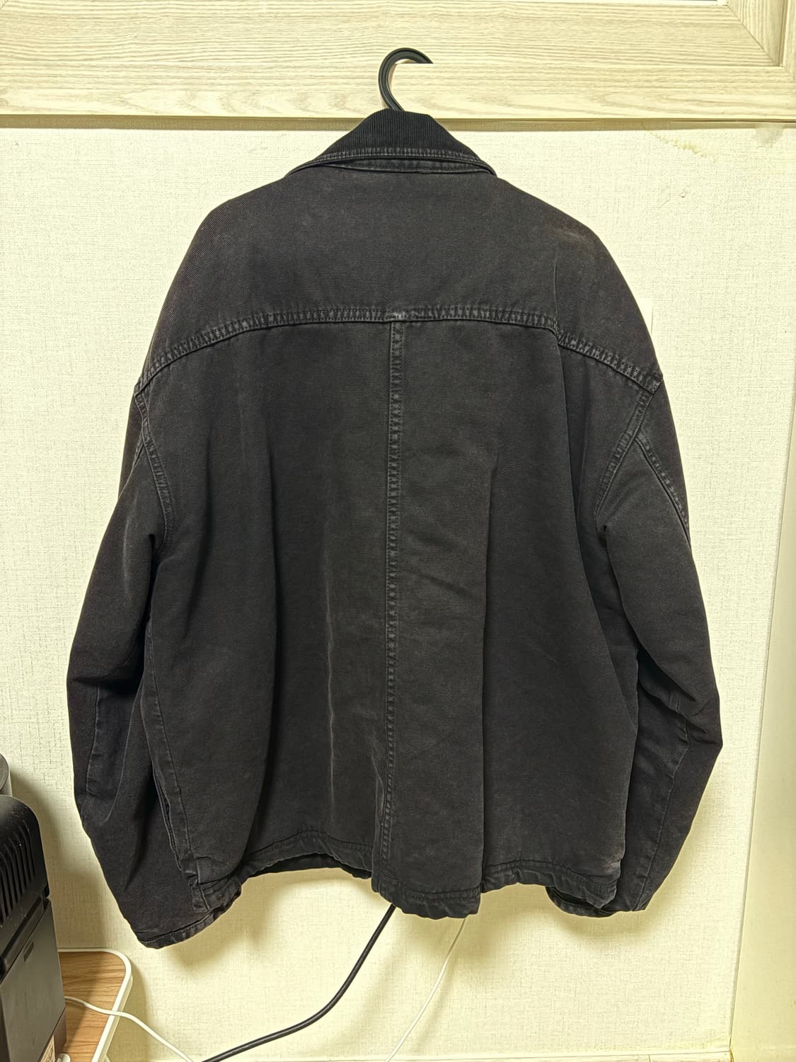 스투시 워시드 캔버스 샵 자켓 블랙 M 상품이미지2