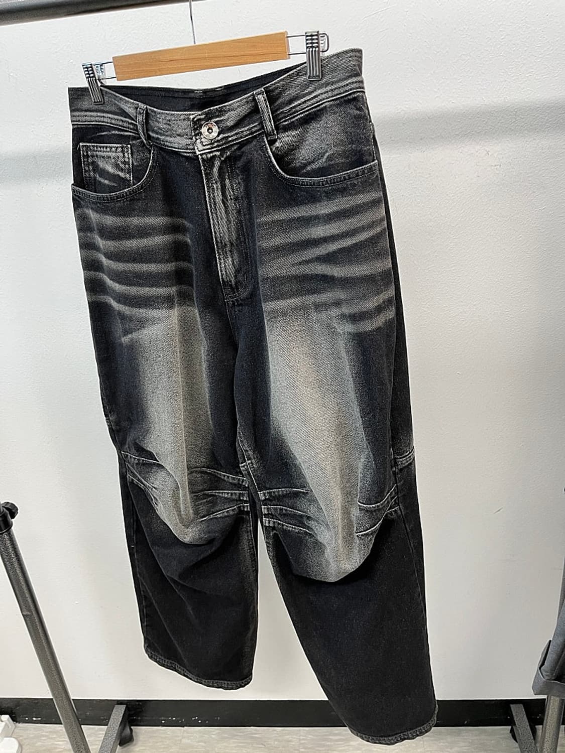 L) BLR 더블 트라이던트 워시드 와이드 데님 팬츠 상품이미지1