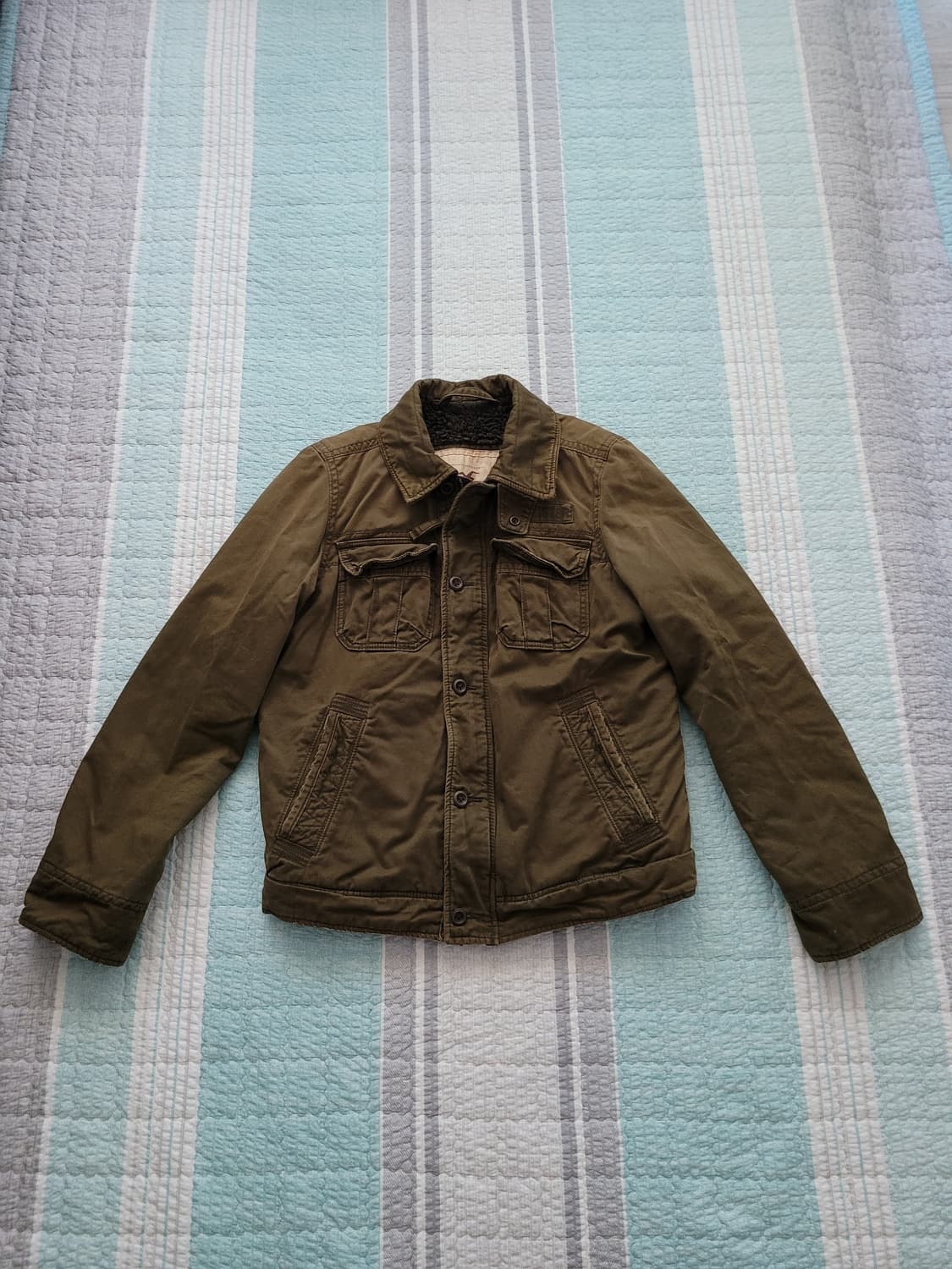 아베크롬비 홀리스터 울프죠 밀리터리 야상자켓 M 105사이즈 상품이미지4