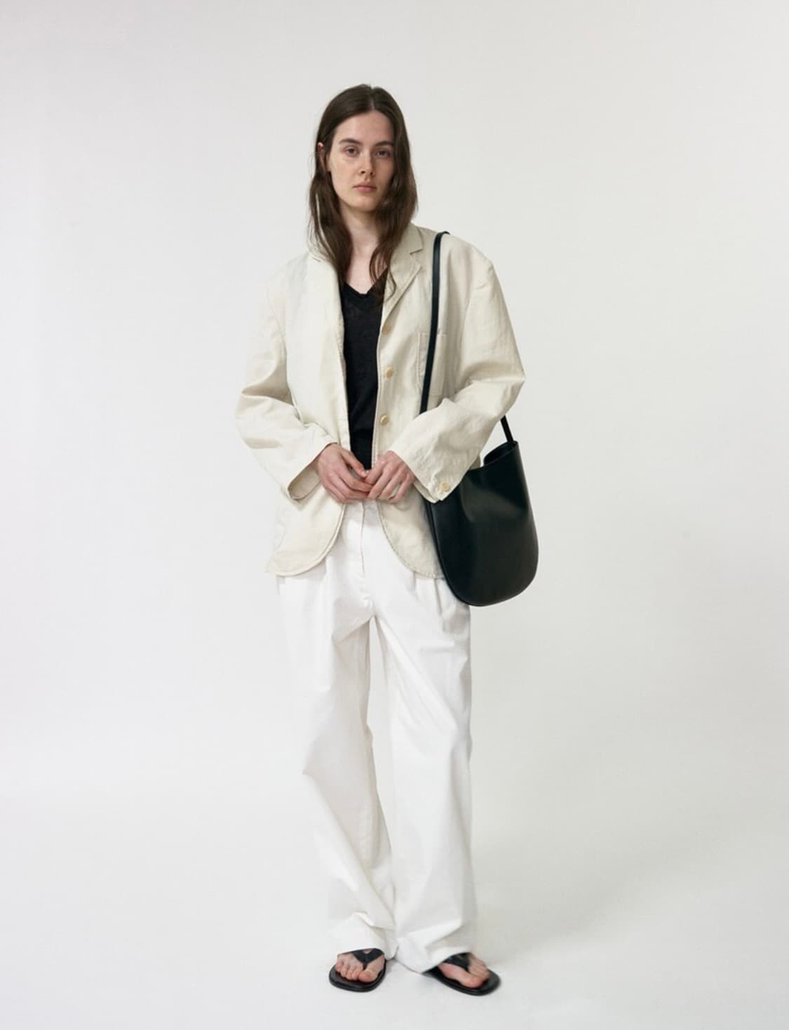 낫띵리튼 Mild oversized linen jacket ivory 상품이미지2
