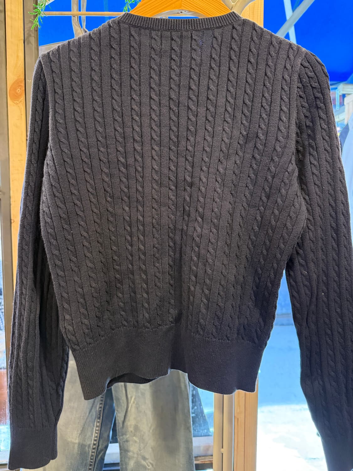 폴로 랄프로렌 화이트포니 네이비 꽈배기 가디건 상품이미지4