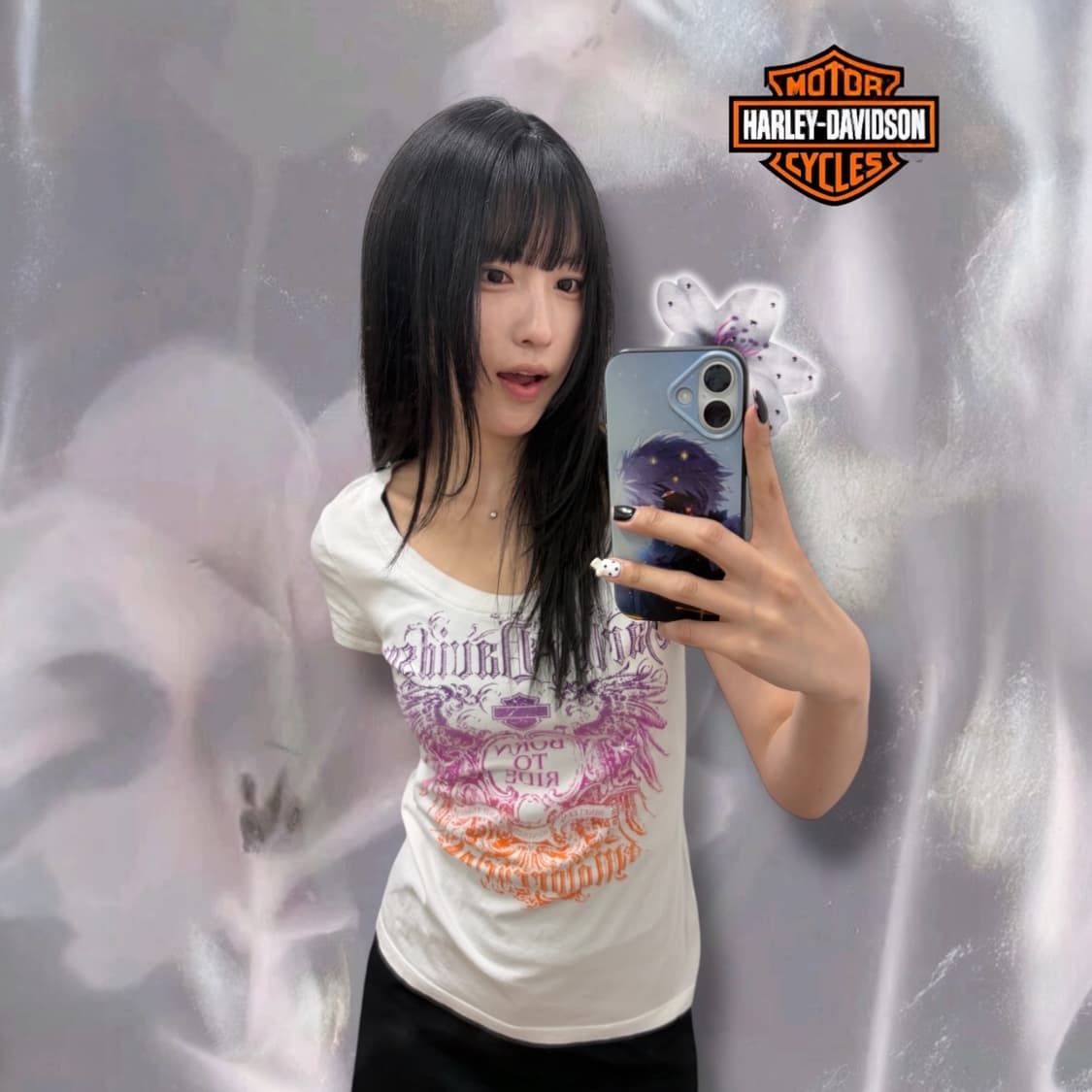 할리데이비슨 프린팅 반팔티 상품이미지1