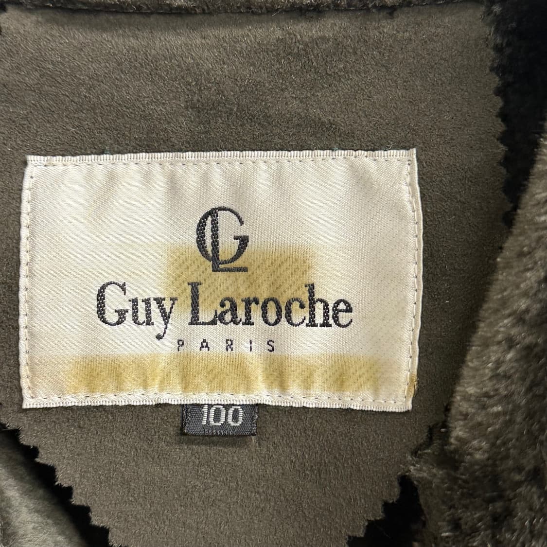 Vintage Guy Laroche 스웨이드 무스탕 브라운 자켓 100 상품이미지2