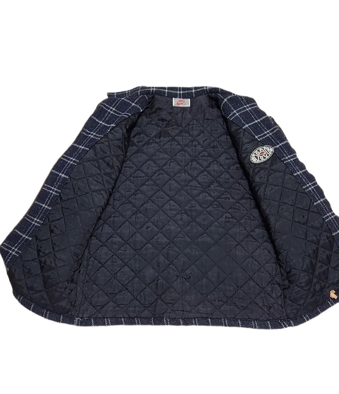 나이키 90s 빅로고 올드스쿨 체크 모직 코트 자켓 상품이미지5