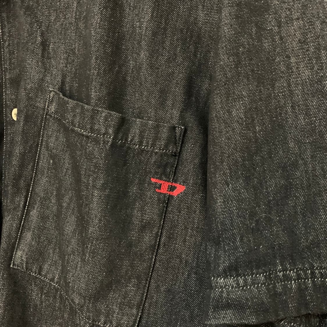 XL 디젤 D PARO SHORT 블랙 데님 청 반팔 셔츠 남방 상품이미지4