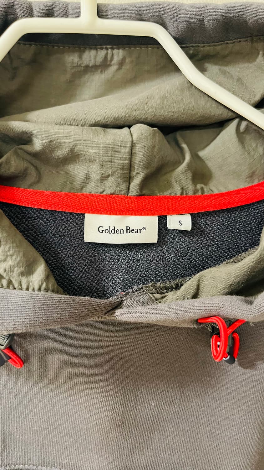 새상품) 골든베어 golden bear 우븐 배색 후드티 S 정가 19만 상품이미지5