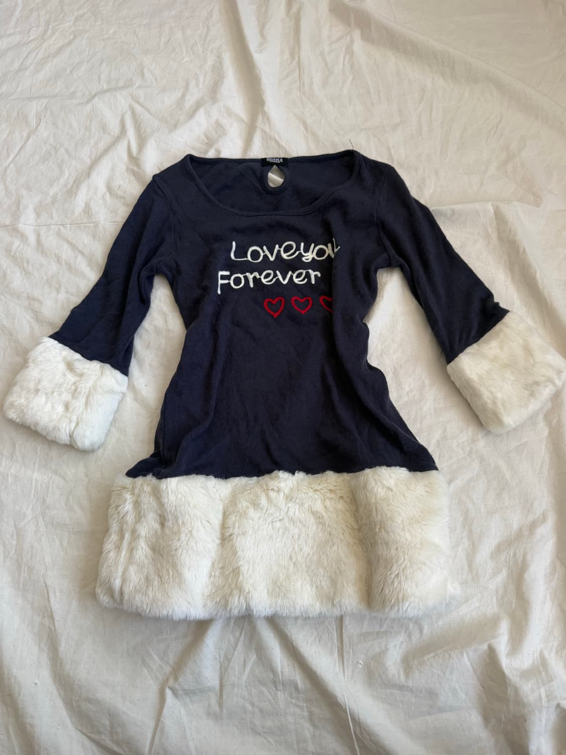 키치 러블리 퍼 디테일 탑 상품이미지1