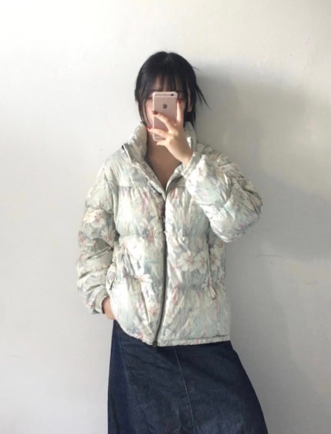 스컬프터 플로럴 덕다운 패딩 상품이미지1