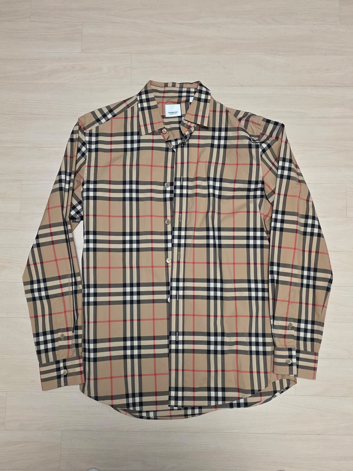 버버리 포플린 체크 셔츠 M(새상품) 상품이미지1
