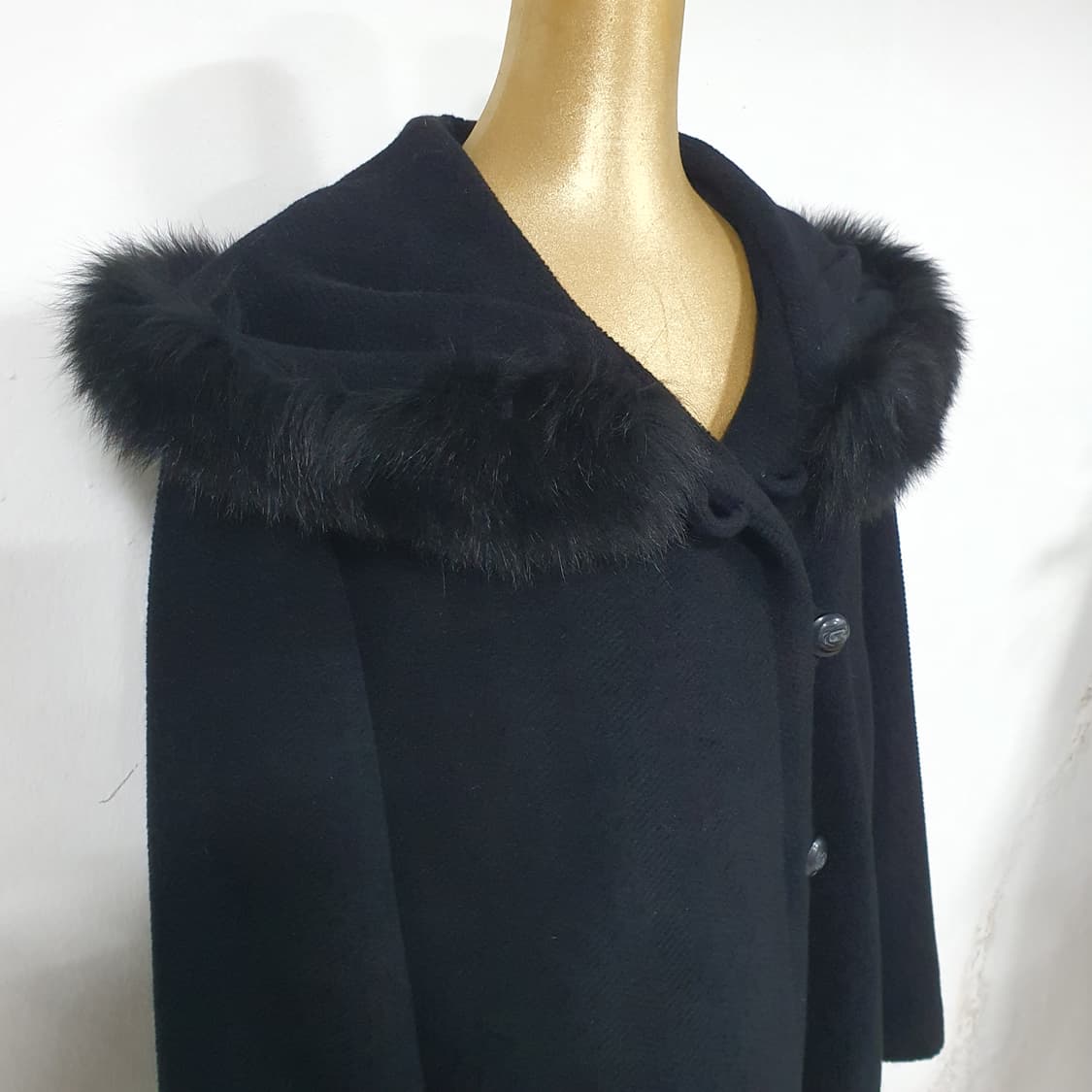 빈티지 숄 카라 케이프 울 코트 토끼털 / 모리걸 달천깔 페어리 상품이미지4