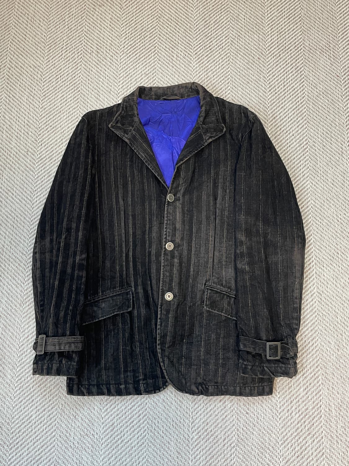 빈티지 스트라이프 코듀로이 벨티드 자켓 lgb y2k J03575 상품이미지2