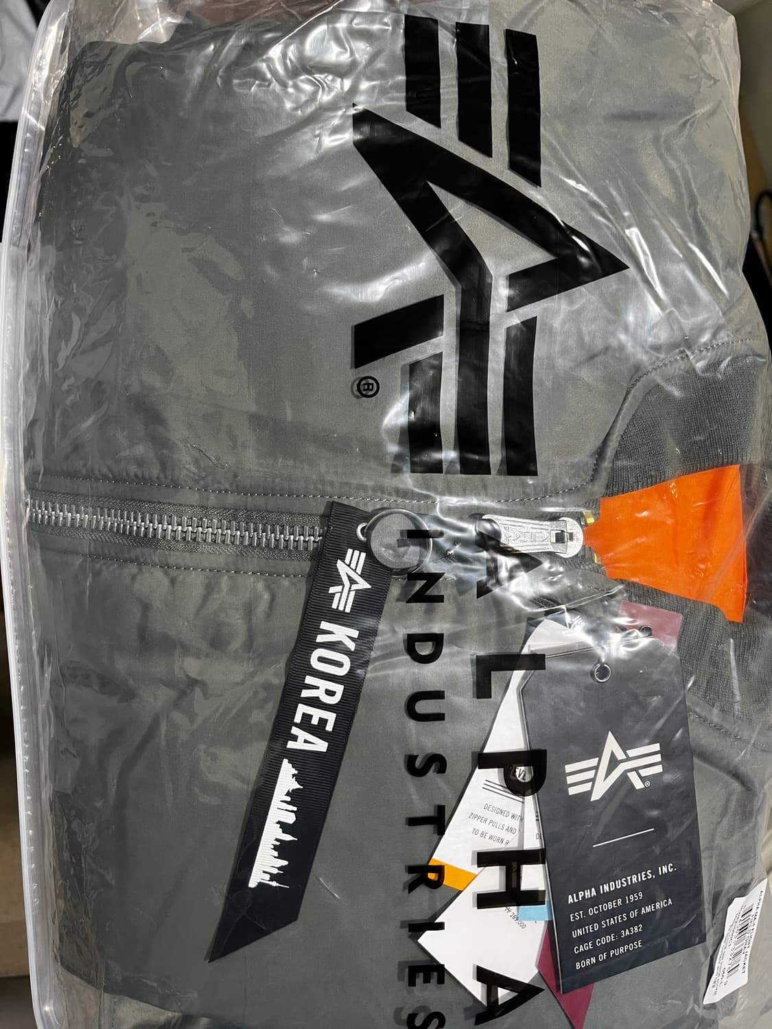 L) 알파인더스트리 MA-1 FLIGHT JACKET FIELD GRAY 상품이미지5