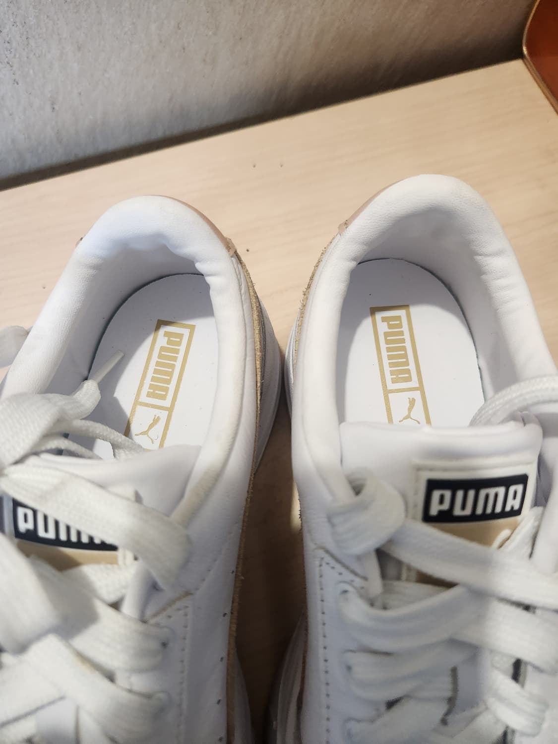 “[PUMA ] 퓨마 플랫폼 스니커즈 화이트베이지 24cm (컨디션  상품이미지6