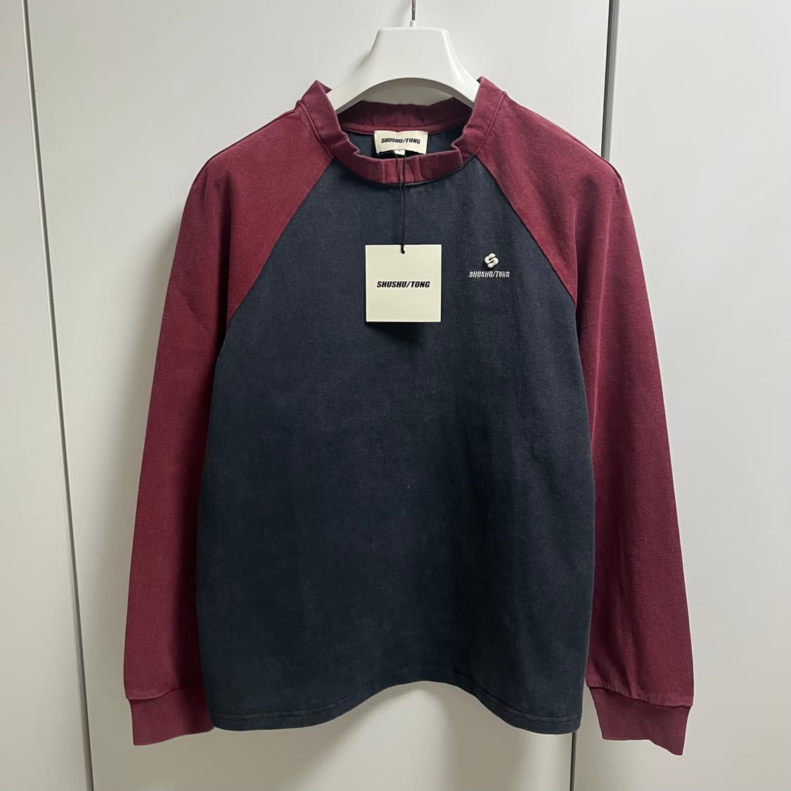 [6,8,10]슈슈통 26ss 나그랑 워싱 롱 슬리브리스 탑/차콜 상품이미지2