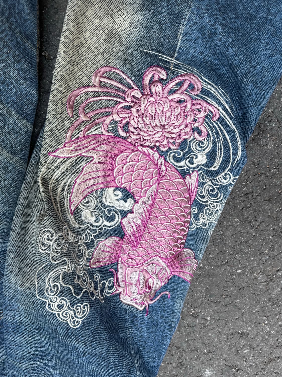 BUKKIR ABOU 오리엔탈 스네이크스킨 코이 데님팬츠  상품이미지8