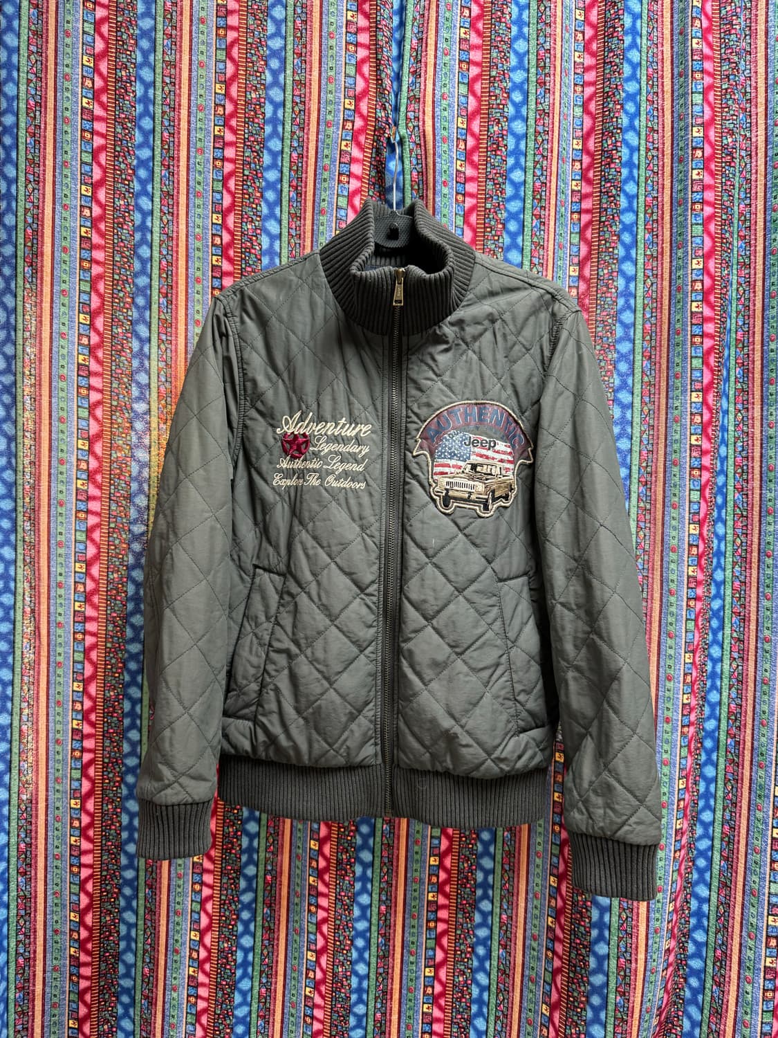 [빈티지]Jeep 지프 퀼팅 점퍼 카키 상품이미지3