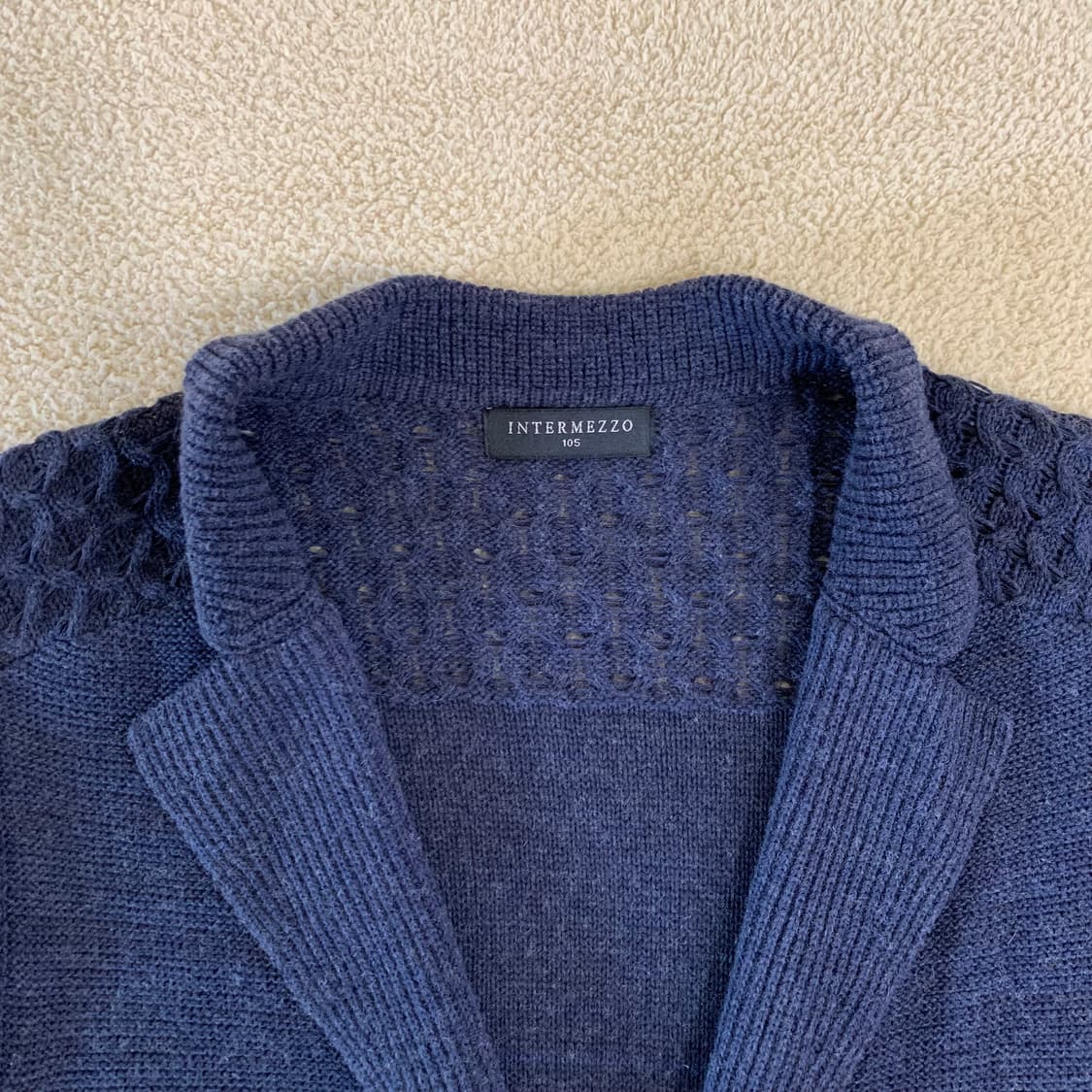 인터메조 노치드카라 니트 베스트(105/네이비) 이너베스트 상품이미지2