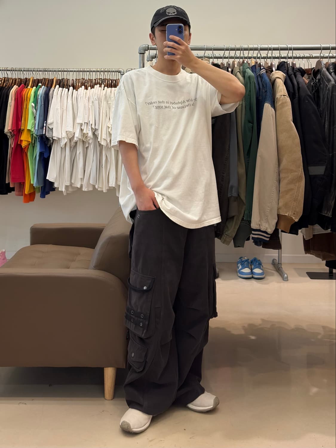 헤인즈 컴포트 빈티지 레터링 티셔츠 상품이미지7
