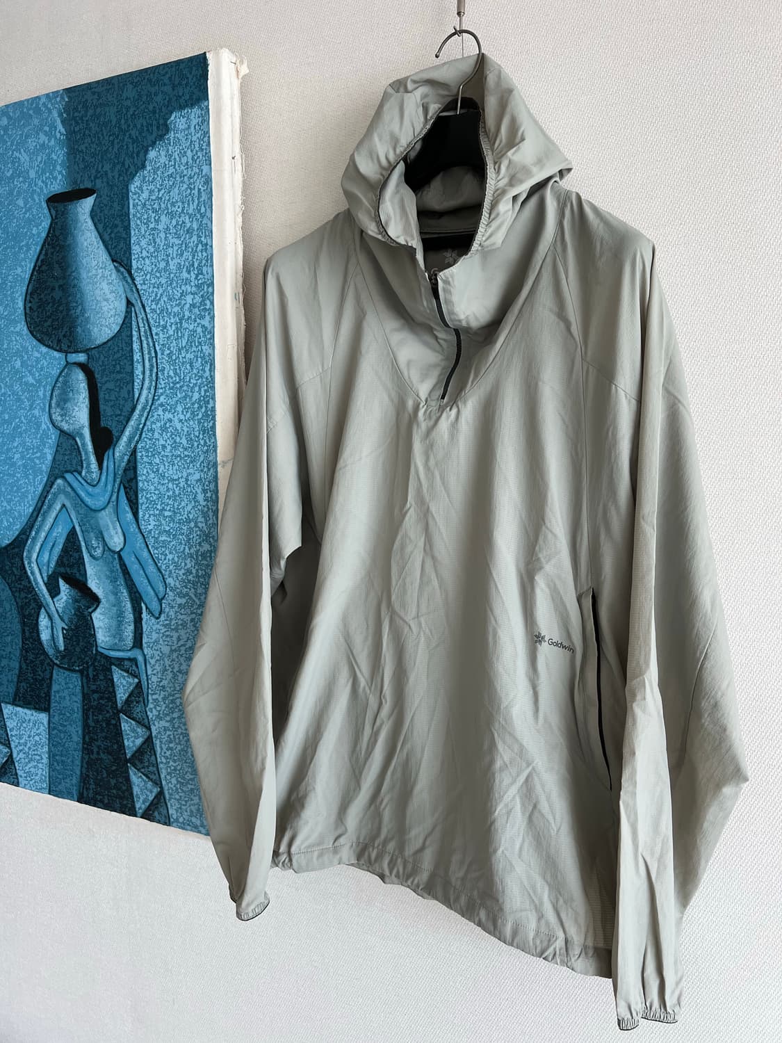 골드윈 goldwin 우븐 스트레치 하프 집업 패커블 풀오버 L 상품이미지2