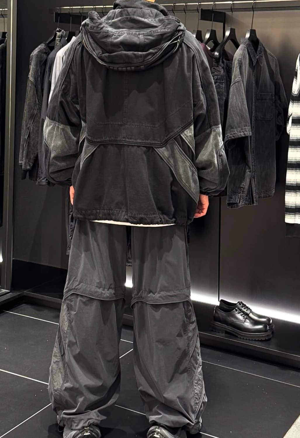 (25FW 새상품)준지 데님 컬러 블록 트랙 점퍼 상품이미지7