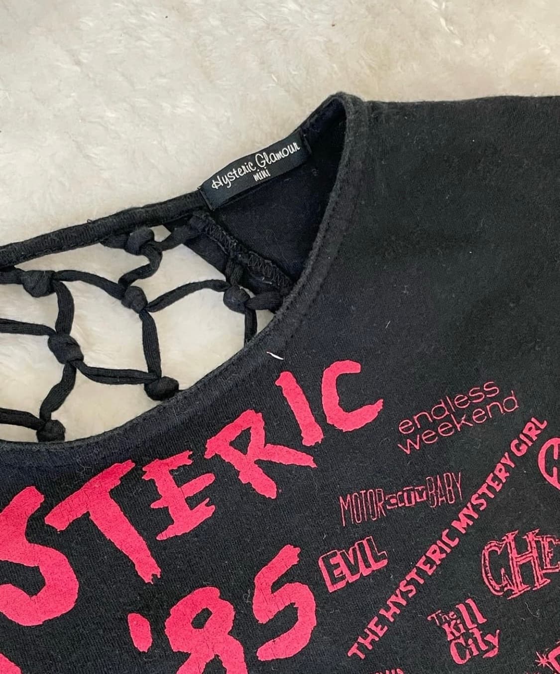 히스테릭 글래머 데미지 크롭탑 HYSTERIC GLAMOUR 상품이미지4