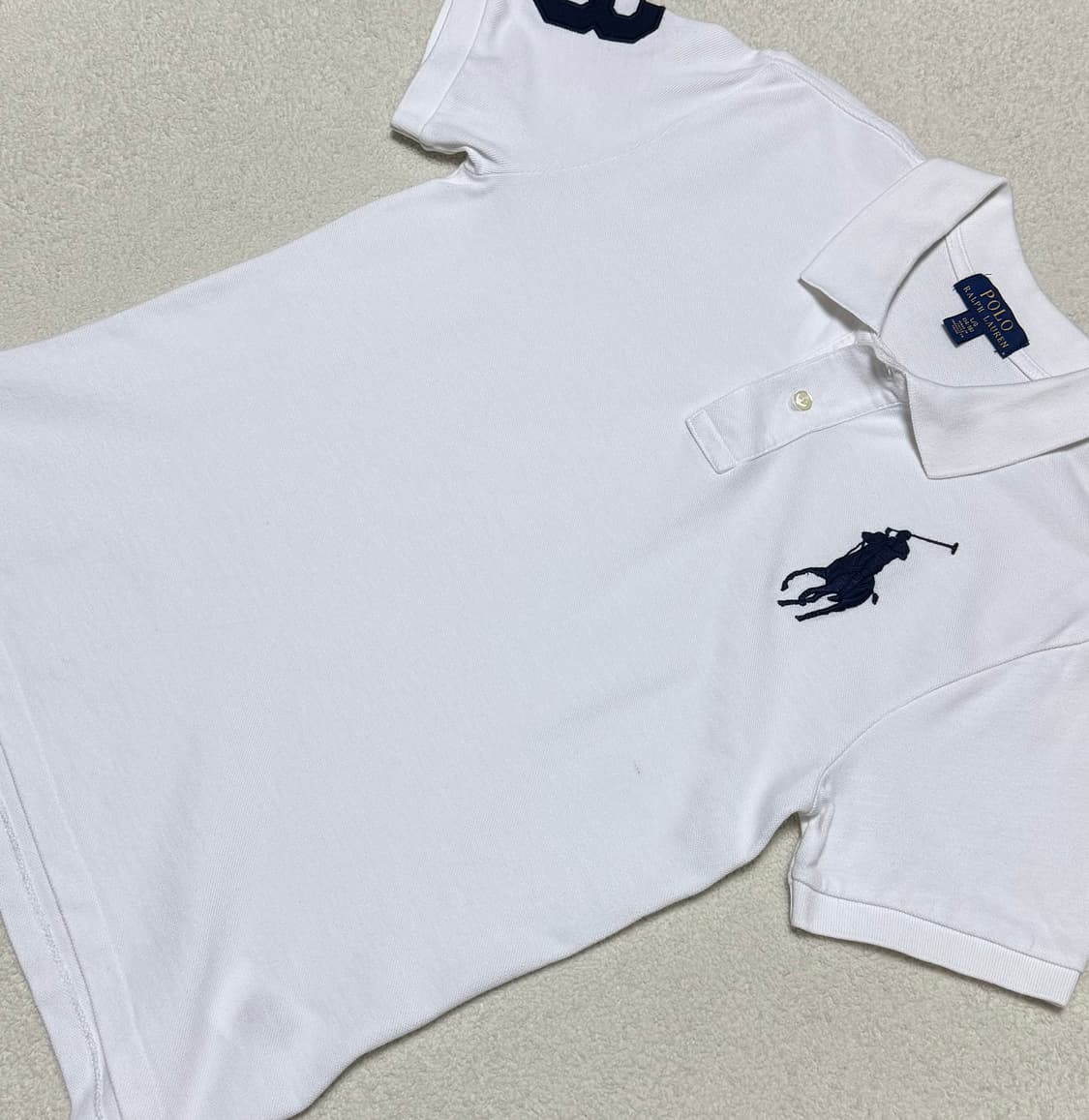 폴로 랄프로렌 빅포니 화이트 딥네이비 반팔  상품이미지3