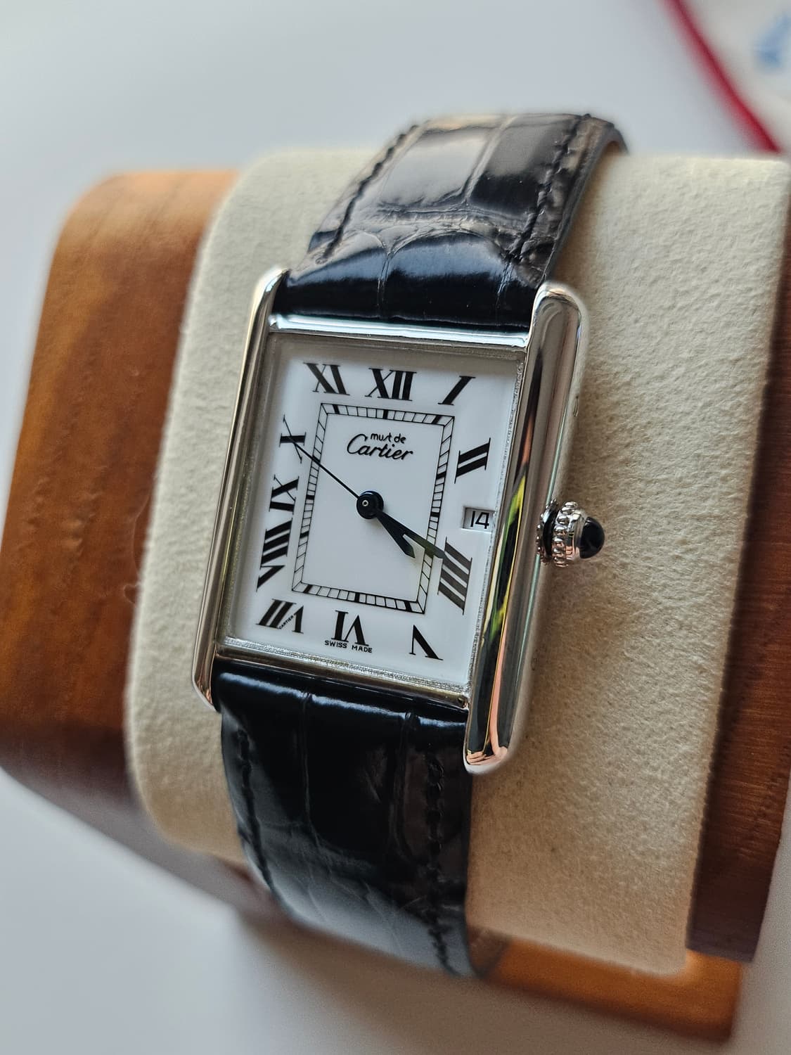 까르띠에 탱크머스트 빈티지 쿼츠 XL 화이트로만다이얼 상품이미지4