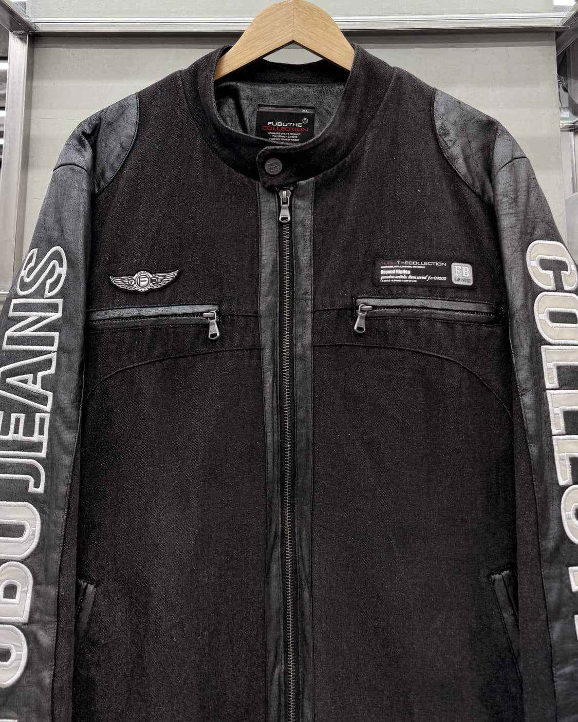 fubu 00s 데님 바이커 자켓 블랙 상품이미지5