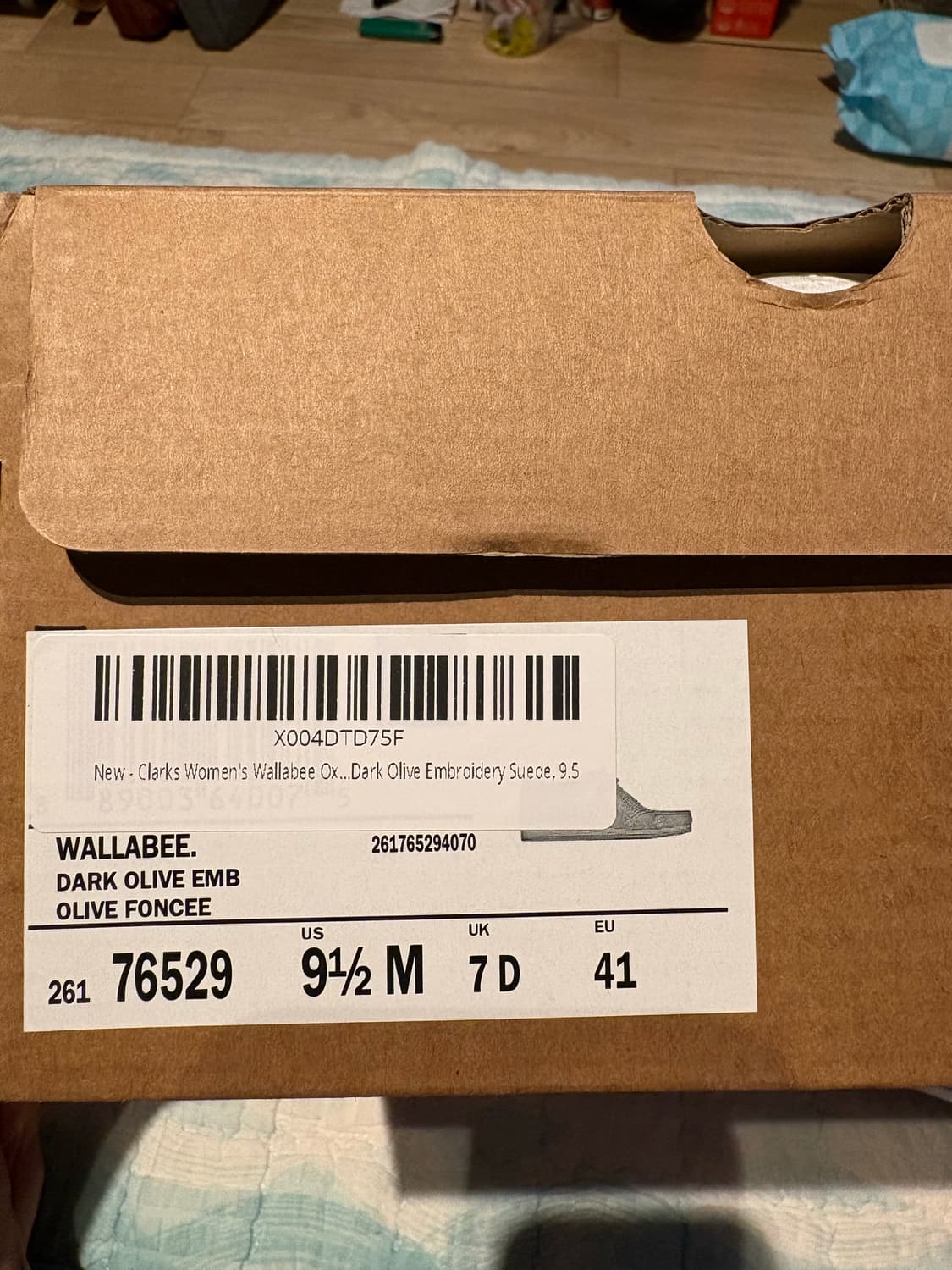 클락스 왈라비 데이지 다크올리브 UK7 새상품 판매 합니다 상품이미지3