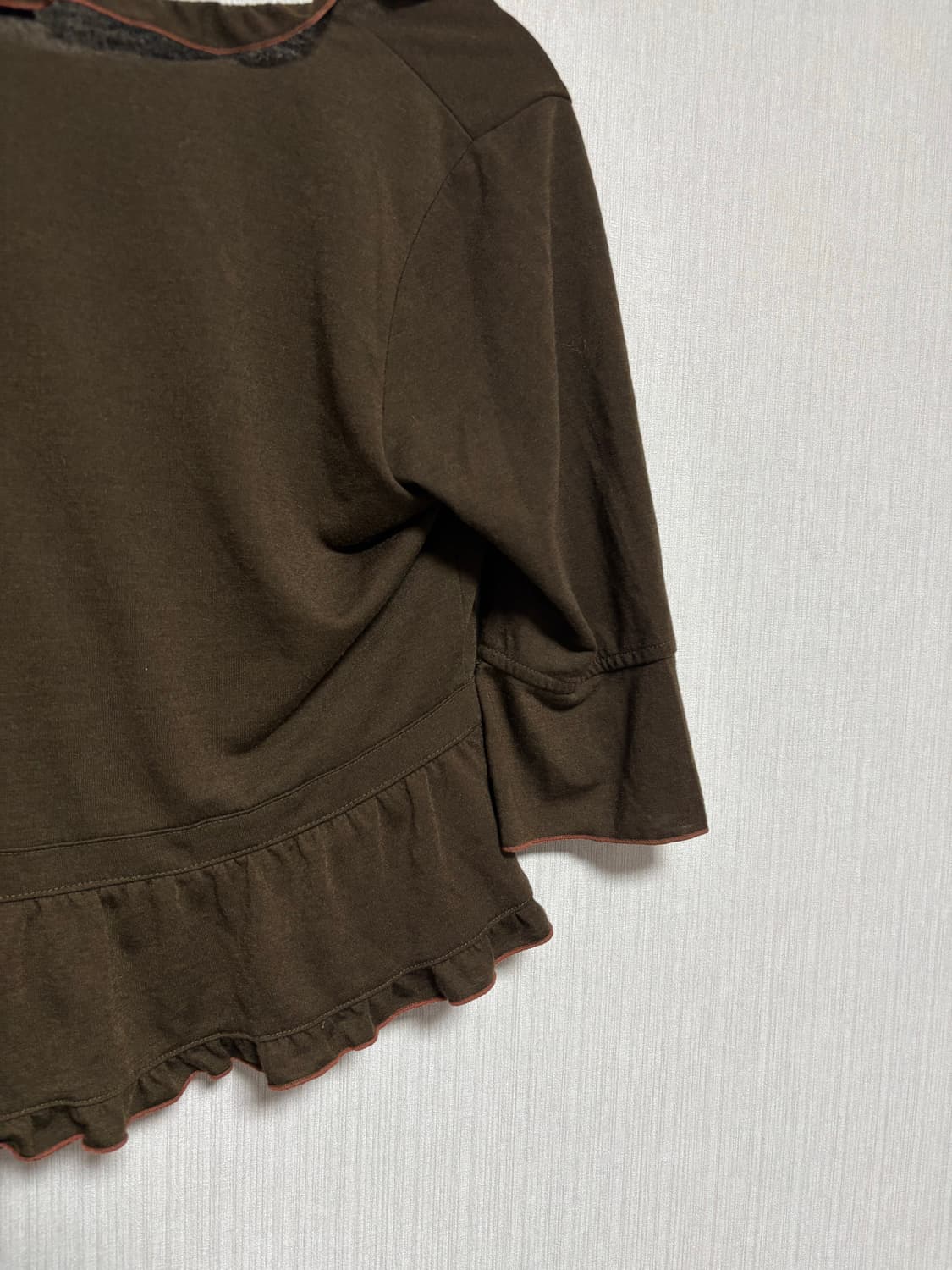 카키 브라운 볼레로 가디건 상품이미지9