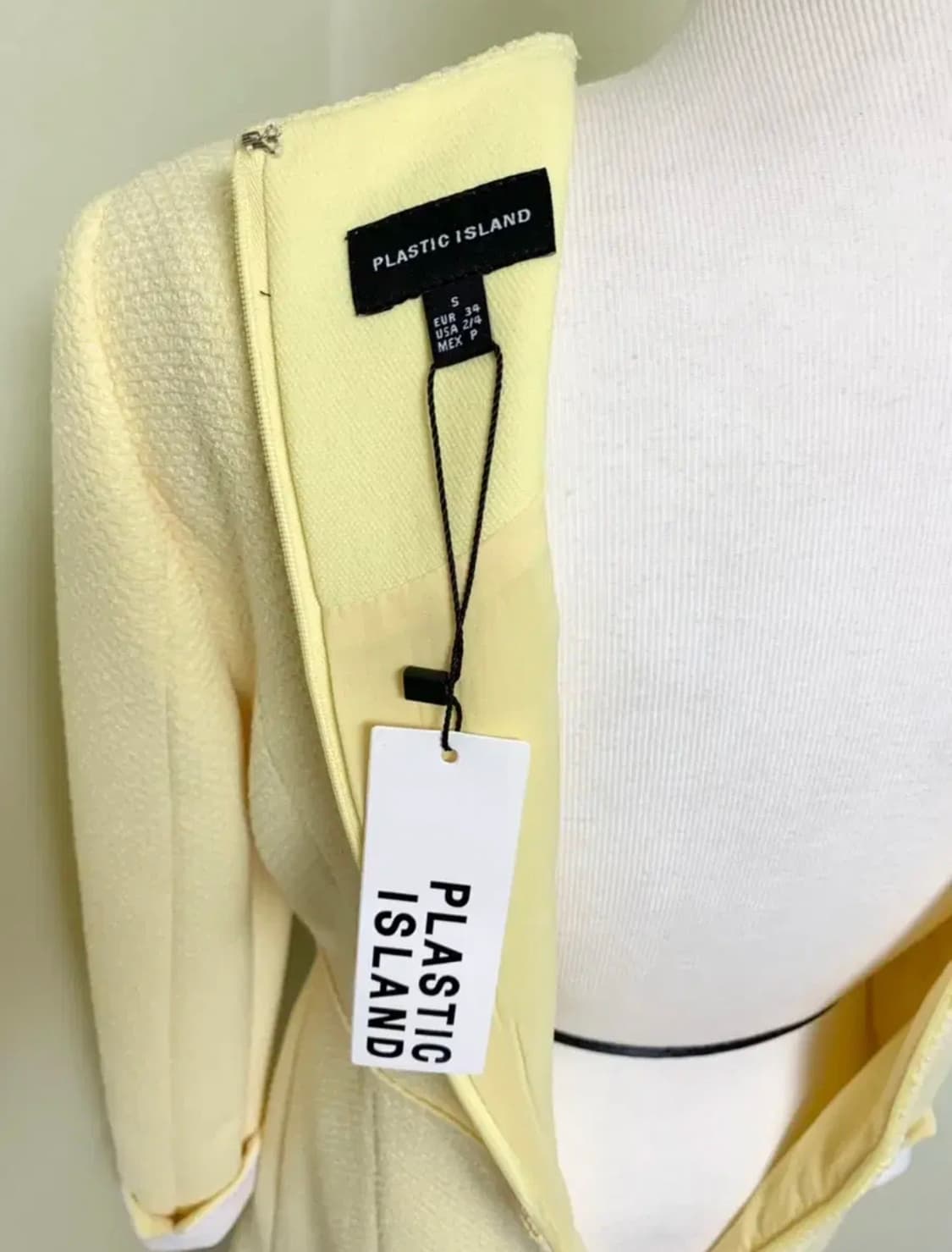 새제품ㅡ플라스틱아일랜드 연노랑색 플레어 원피스 55 상품이미지7