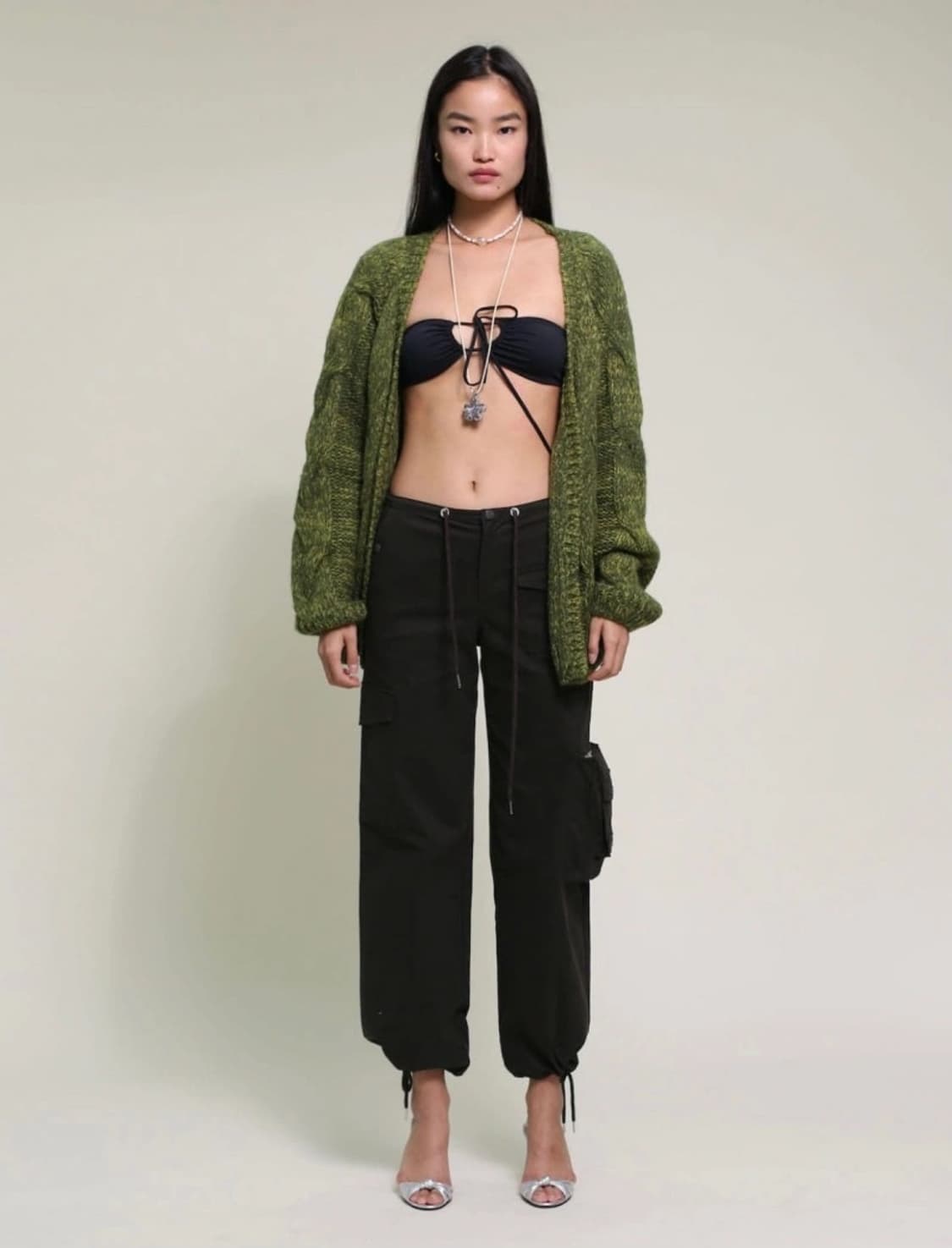 글로니 베키 가디건 그린 상품이미지2