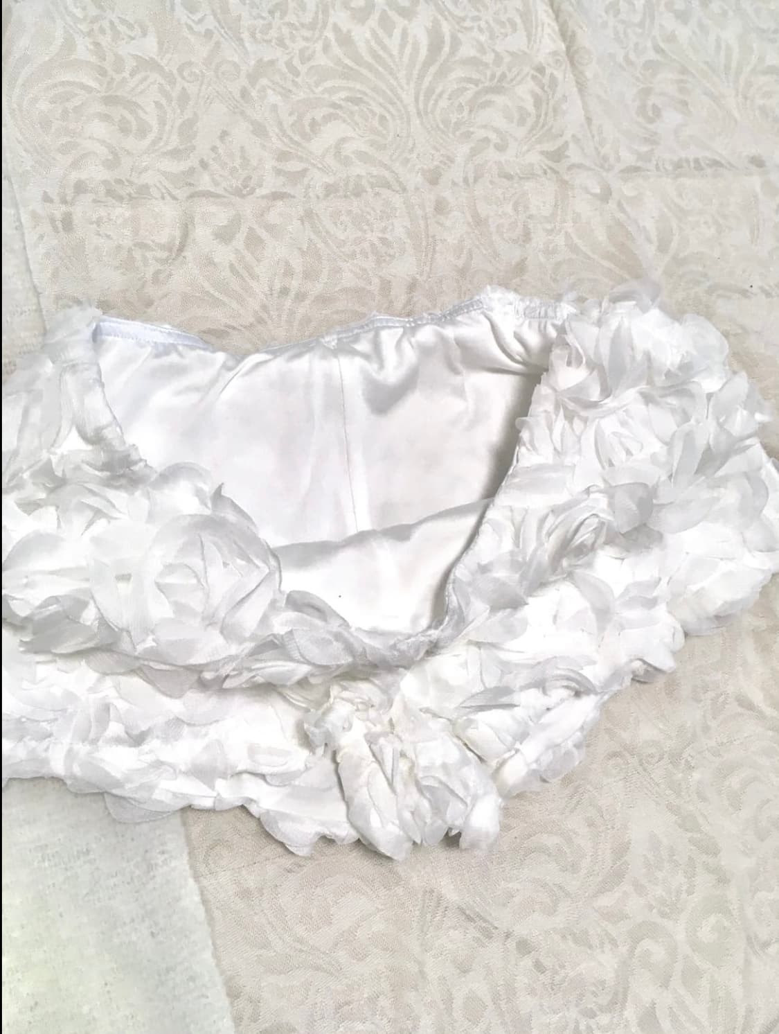 화이트 플라워 로우라이즈 숏츠 상품이미지3