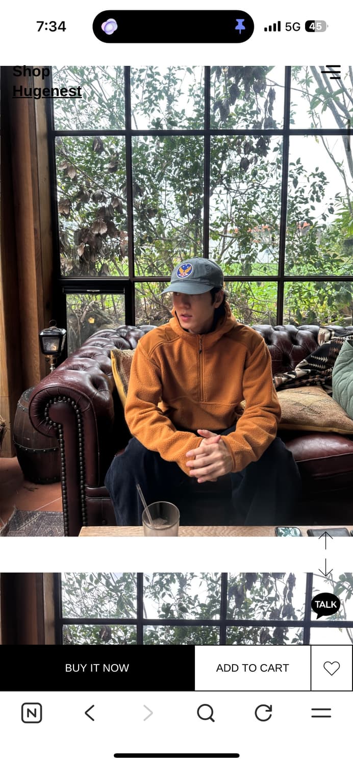 새제품 정가6 휴즈네스트 후리스 반집업 블랙 L (105) 상품이미지2